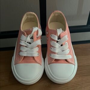 Brand New  Pink Canvas Sneakers 4 Toddlers